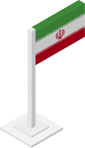 پرچم ایستاده ایران در آسمان سازه